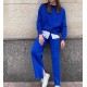 Knitwear Manufacturer Custom Women Knitted Wool Cashmere Loungewear Knitwear Set Women Sweater Knit 2 Two Piece Set