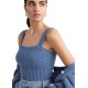 Custom Womens fashion knitwear knitted camisole Cropped Fitted Knit Top Womens Knitted Vest sweater