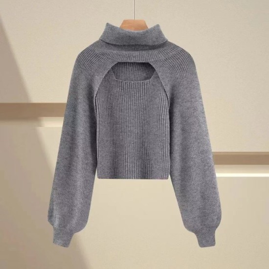 Autumn and winter new fashion turtleneck womens casual pullover knitted top womens sweater