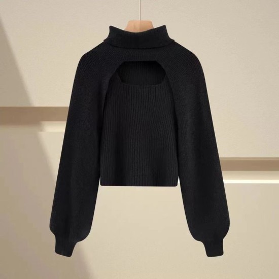 Autumn and winter new fashion turtleneck womens casual pullover knitted top womens sweater