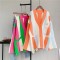 2023 Comfort Colorful Color Stripe Plus Size WomenS Sweaters Oversized Cardigan Coat Loose Knitted Cardigan Sweater For Ladies