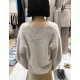 2022 High Quality Womens Mohair Loose Pullover New Winter Long Sleeve Knitted Thick Soft Warm V Neck Sweater Tops for Women