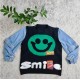 Color Blocking Womens Sweater Shirt Top Patchwork Denim Pullover Fall Winter Knitted Cotton Polyester Sweater