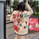 Letter Embroidered Oversized Pullover Casual Street Wear Loose Warm Sweater Women Knitted TopsPopular