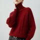 Thick warm woolen cashmere long sleeve knitwear winter woman turtleneck pullover sweater for women 2023 knitted womens sweaters