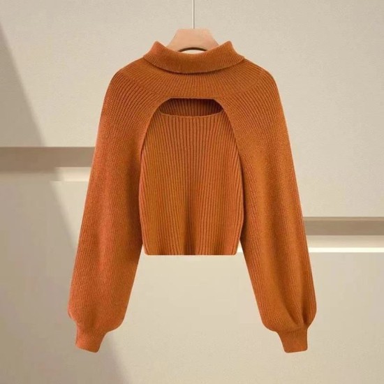 Autumn and winter new fashion turtleneck womens casual pullover knitted top womens sweater