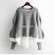 2023 Senior Custom knitting cable Knitted pullover hoodie heavy Cotton Knitwear women oversized Sweaters