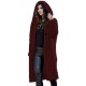 2021 Fashion Fall Autumn Winter Knitted Hooded Long Coat Jacket Ladies Cardigan Womens Sweaters