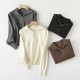 Loose Long Y2K Womens Sweaters Knit Pullover Half Zipper Up Big Neck Drop Shoulder Fall Warm Wear