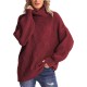 Wholesale Winter Long Sleeve Fall Solid High Neck Turtleneck Pullover Womens Sweaters Outerwear 2023