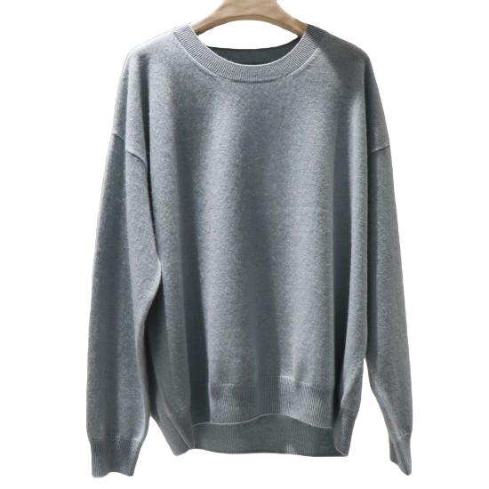 Womens knitted gray cashmere clothes customized large size cashmere sweater