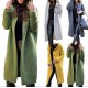 2021 Fashion Fall Autumn Winter Knitted Hooded Long Coat Jacket Ladies Cardigan Womens Sweaters