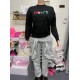 Letter Embroidered Oversized Pullover Casual Street Wear Loose Warm Sweater Women Knitted TopsPopular