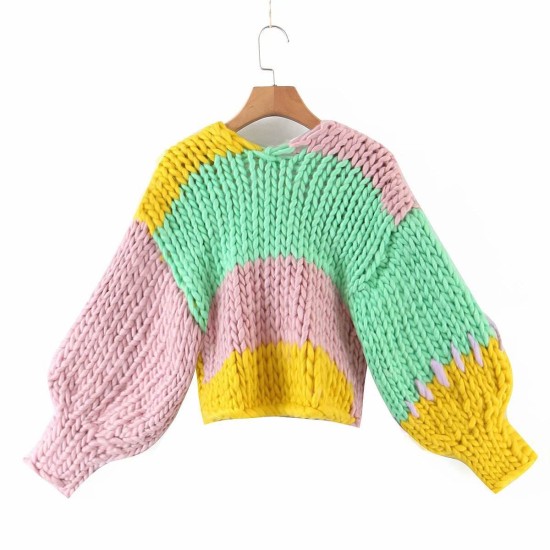 2023 Custom OEM & ODM crocheted women luxury sweater winter hollow out hand crocheted knitwear crocheting cardigan sweater