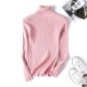 2022 New Design Fall Winter Christmas High Neck Knitted Vertical Stripe Womens Sweater