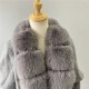 Casual Ladies Female Long Sleeve Fur Collar Cuffs Fashion Cashmere Knitted Cardigan Womens Sweaters