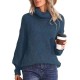 Wholesale Winter Long Sleeve Fall Solid High Neck Turtleneck Pullover Womens Sweaters Outerwear 2023