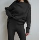 Knitwear Manufacturer Custom Women Knitted Wool Cashmere Loungewear Knitwear Set Women Sweater Knit 2 Two Piece Set