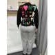 Letter Embroidered Oversized Pullover Casual Street Wear Loose Warm Sweater Women Knitted TopsPopular