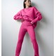 Knitwear Manufacturer Custom Women Knitted Wool Cashmere Loungewear Knitwear Set Women Sweater Knit 2 Two Piece Set