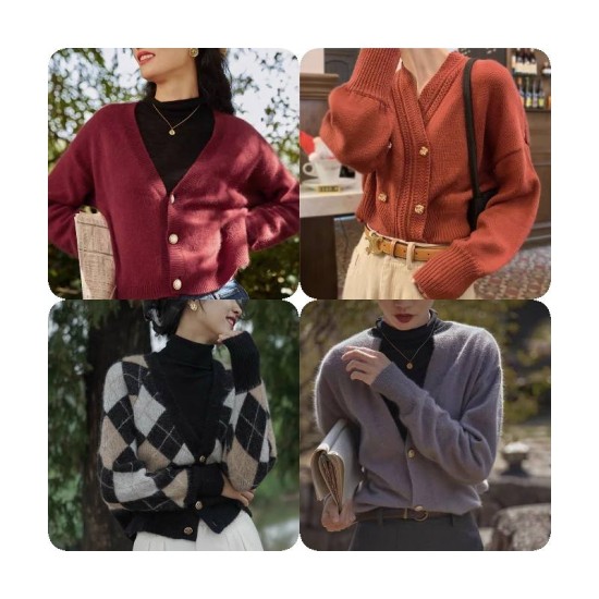 Custom Warm Knitted Womens Sweaters Cardigans Women Long Sleeve Modest Cardigan Sweater