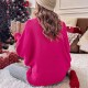 Dear-Lover Merry Letter Embroidered Turtleneck Pullover Ugly Christmas High Neck Women Knitted SweaterPopular