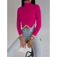 New Arrival High Collar Knit Long Sleeve Crop Top Women Fashionable Oversize Pullover Sweater