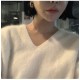 2022 High Quality Womens Mohair Loose Pullover New Winter Long Sleeve Knitted Thick Soft Warm V Neck Sweater Tops for Women