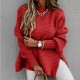 2023 Autumn New Womens Clothing Polish Style Solid Color Mocha Hollowed Out V-neck Sweater Plus Women Sweater