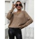 Plus Size Winter Womens Sweaters Autumn Winter Crew Neck Lady Pullover Sweater Loose Oversized One Off Shoulder Knit Sweater