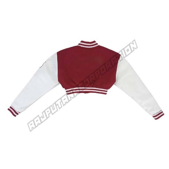 2022 Cropped Varsity Letterman Jacket / Women Varsity Jacket Long Sleeve Cropped Baseball Jacket Bomber Coats