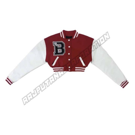 2022 Cropped Varsity Letterman Jacket / Women Varsity Jacket Long Sleeve Cropped Baseball Jacket Bomber Coats